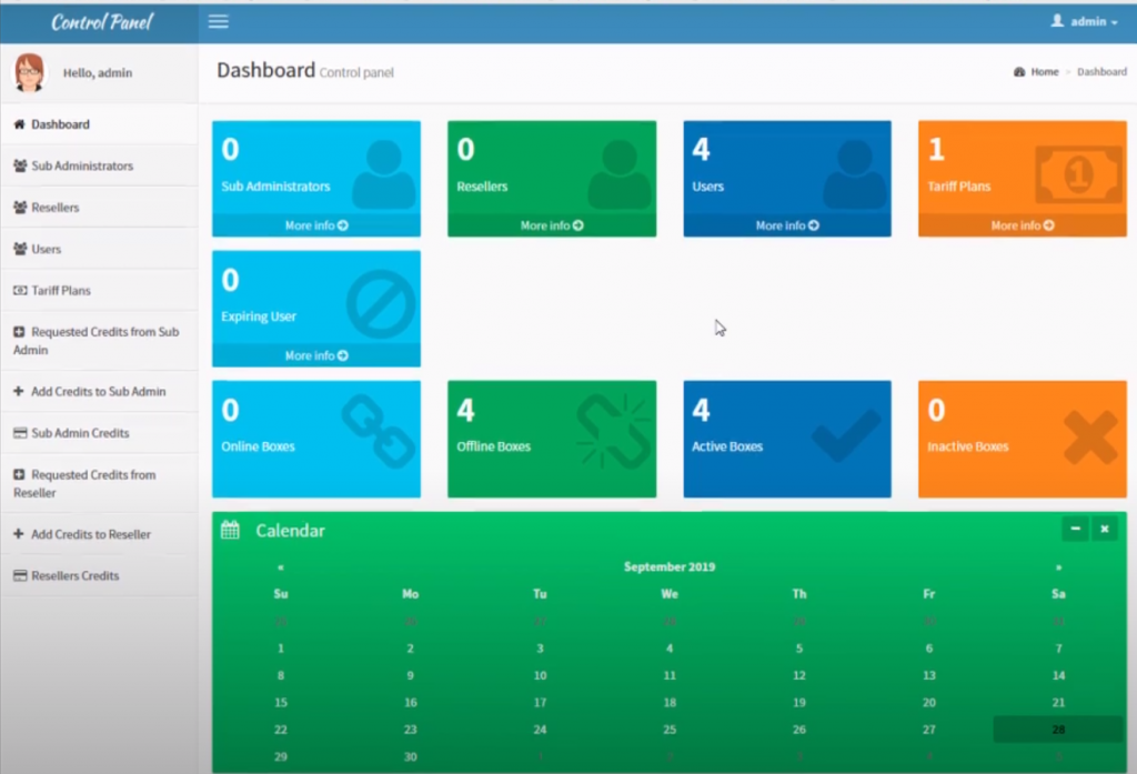 Ministra Reseller Panel